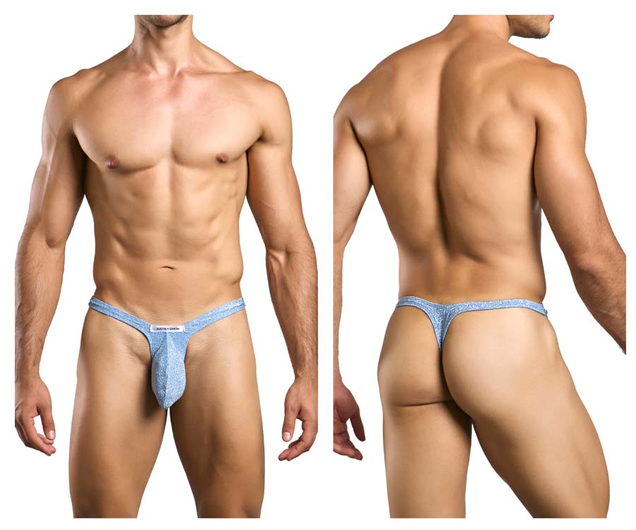 [JUSTIN+SIMON] Bulge Thongs Lurex Blue (XSJBU02)